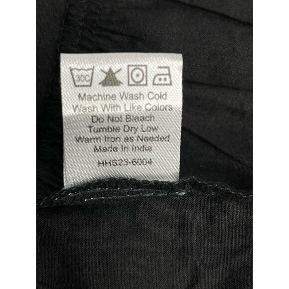 House of Harlow 1960 Ruffled cotton wrap mini dress black size S - Picture 11 of 11